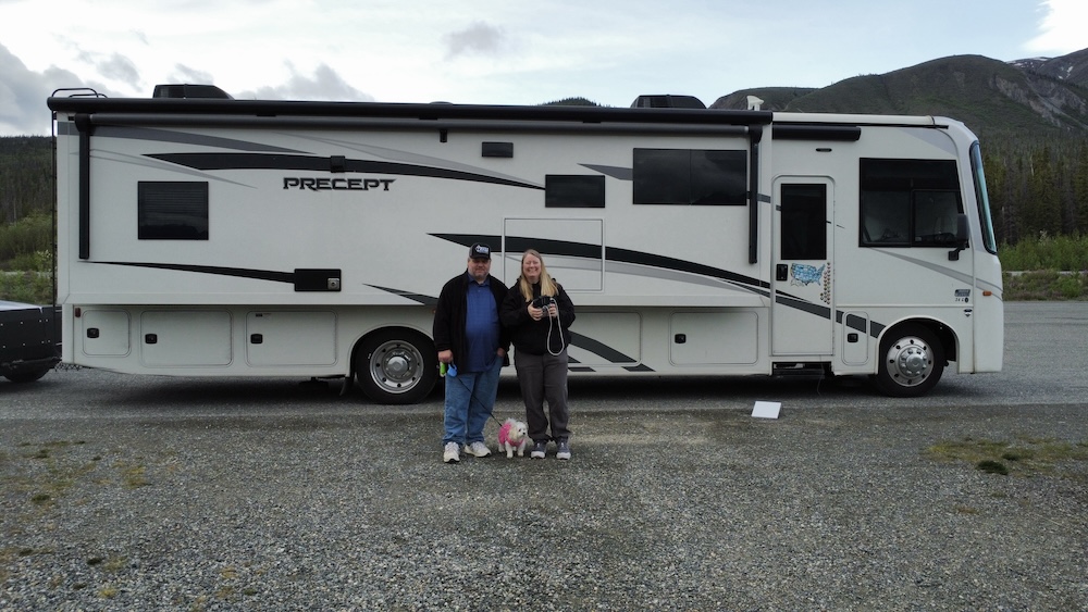 glassy glampers with the rv